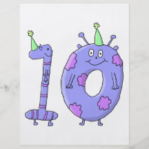 de 10de Schepselen van de Cartoon van de Partij va Gepersonaliseerde Folder