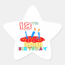 de 18de stickers van de Verjaardag
