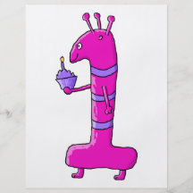 de 1st Cartoon van de Verjaardag. Het roze Monster Folder Ontwerp