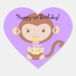 de 1st Stickers van de Aap van de Verjaardag