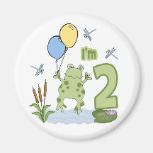 De 2de Verjaardag van Froggy Koelkast Magneetje