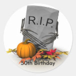 de 50ste Sticker van de Verjaardag R.I.P.