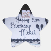de 50ste Stickers van de Cake van de Verjaardag