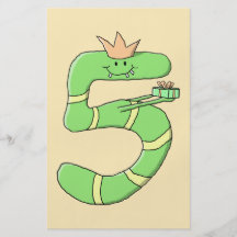 de 5de groene Cartoon van de Verjaardag, Folder