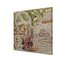 De aankomst en de Ontscheping Canvas Afdrukken