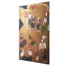 De aankomst van de Portugees in Japan 3 Gallerij Wrapped Canvas
