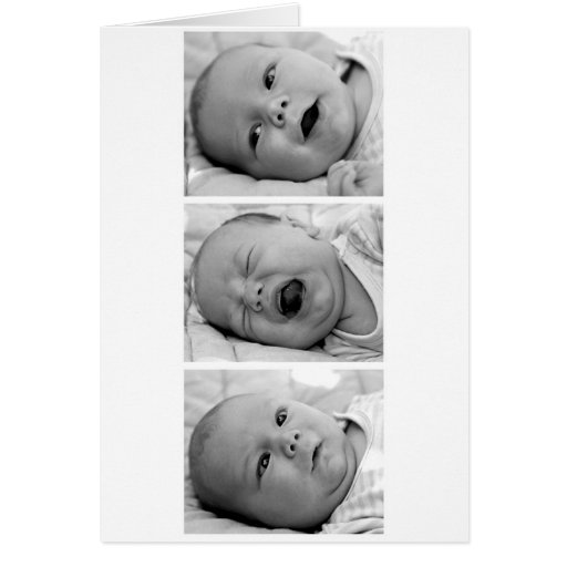 De Aankondiging van het Baby van de tri-foto Kaart