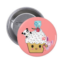 De Aanval van Cupcake! (>_<) Speld Buttons