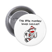 De Aap van de Sok van het voetbal Button