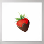 De Aardbei van de chocolade Posters