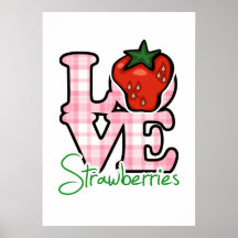 De Aardbeien van de liefde Print