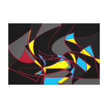 De abstracte Collage van Vormen Canvas Prints