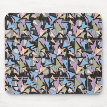 De abstracte Collage van Vormen Muis Mat