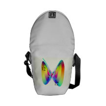 De abstracte Digitale Zak van de Vlinder Courier Bags