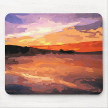 De abstracte pop van de zonsonderganghemel mousepa muis mat