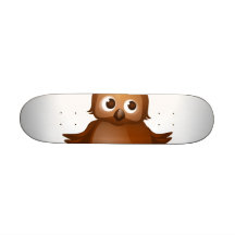 De Achtergrond van Editable - Leuke Bruine Uil Skate Decks