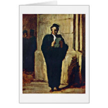 De Advocaat van Lesender door Honore Daumier Wenskaarten