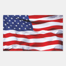 De Amerikaanse Rechthoekige Stickers van de Vlag