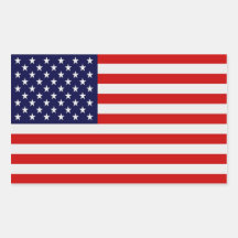 De Amerikaanse Rechthoekige Stickers van de Vlag