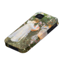 De anjer, Lelie, Lelie, nam, Victoriaans Art. Sarg iPhone 4 Hoesje