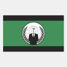 De anonieme Rechthoekige Stickers van de Vlag