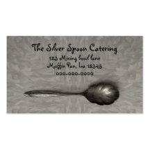 De antiek catering van de suikerlepel visitekaartjes sjabloon