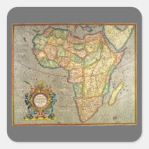 De antiek Oude Kaart van Mercator van de Wereld va Stickers