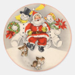 De antiek Stickers van de Kerstman en van de Mense