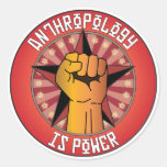 De antropologie is Macht Ronde Stickers