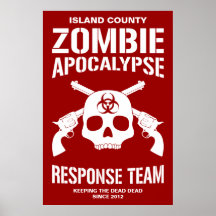 De Apocalyps van de zombie Print