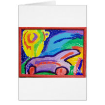 De Auto van Frankie Wenskaart