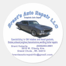 DE AUTOSTICKER VAN DE REPARATIE BRENTS