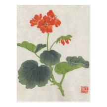 De Aziatische Bloem komt Vintage Briefkaart tot bl Wens Kaarten