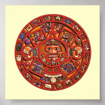 De Azteekse Steen van de Kalender - poster/druk