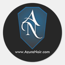 De azuurblauwe Sticker van het Logo Noir