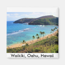 De Baai van Hanauma, het Uitzicht van Honolulu, Oa Koelkast Magneetjes