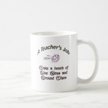 De baanexemplaar van de leraar koffie mokken