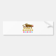 de babys van de honingsdas bumpersticker