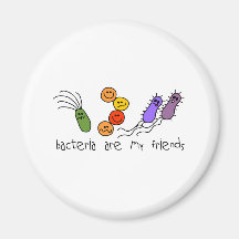 De bacteriën zijn mijn vrienden koelkast magneetjes