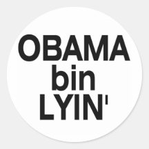 De bak Lyin van Obama Ronde Stickers