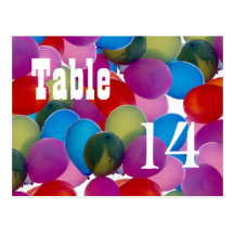 De ballons table # carte en abondance carte postale