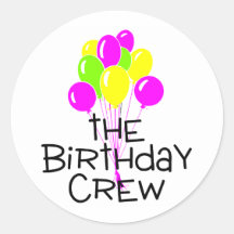 De ballons van de Bemanning van de Verjaardag Stickers