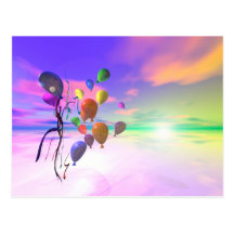 De Ballons van de Verjaardag van de hemel Wenskaarten