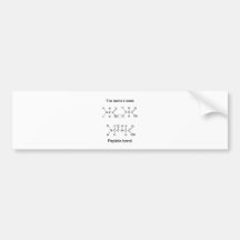 De band van de naam, peptide band bumperstickers