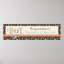 De Banner OBB van het Baby shower van de jongen Plaat