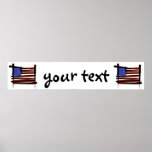 De Banner van de Vlag van de Borstel van Verenigde Afdruk
