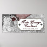 De Banner van Grunge van de tutu Print