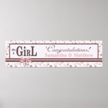 De Banner van het Baby shower van het meisje Print
