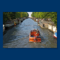 de bateau rivière vers le bas en Hollande posters