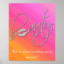 De beauté de salon d'affiche lèvres de maquillage  posters